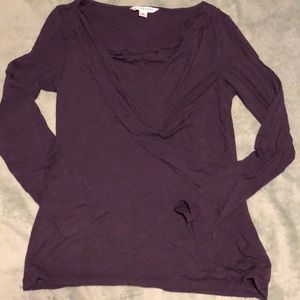 Pendleton drappy purple blouse